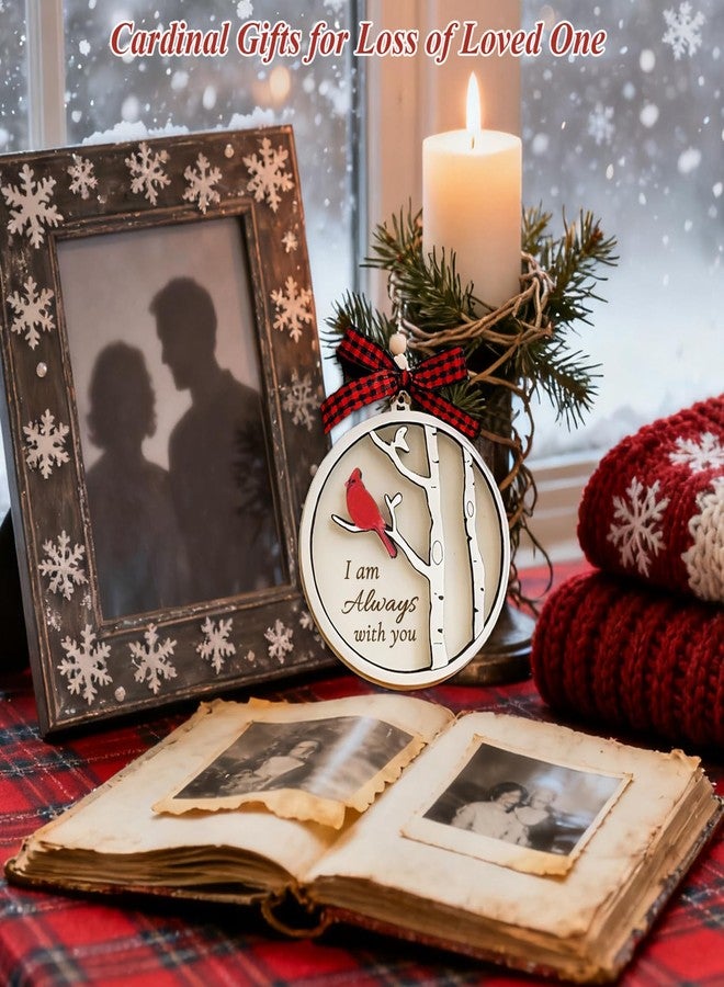 ilifemate Cardinal Christmas Ornaments Wooden Memorial Ornament - Red Cardinal Ornament for Christmas Tree, Bereavement Gift Idea, Sympathy Gifts for Loss of Loved One, Remembrance Gift - Image 2